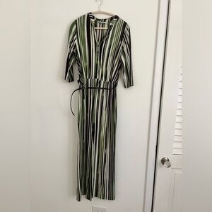 Striped Green and Black Elegant palazzo